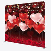 Aperturee - Aperturee Romantic Red Balloons Wedding Pillow Case Backdrop